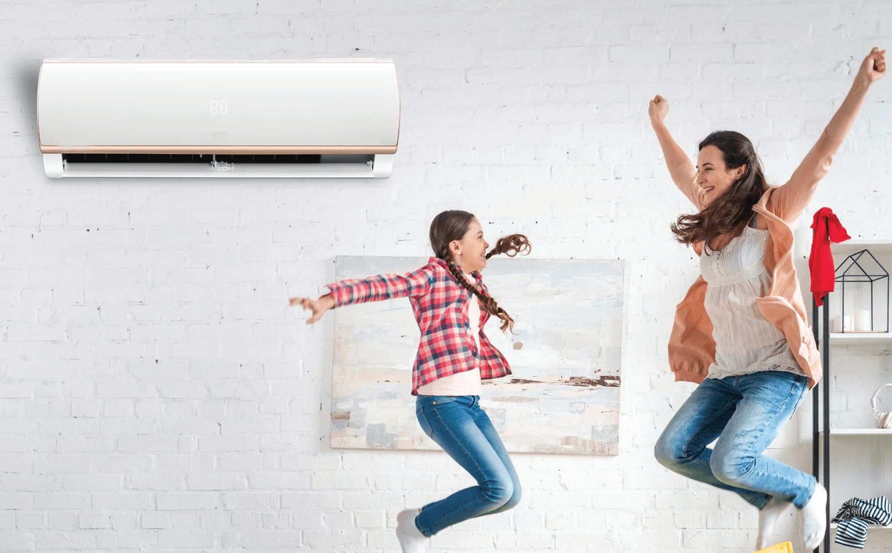 Wall Mounted 2 Air Conditioners